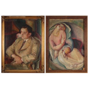 Kasper POCHWALSKI (1899-1971), Portret Edmunda Litawińskiego | Macierzyństwo (kompozycja dwustronna)