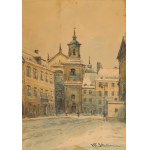Władysław CHMIELIŃSKI (STACHOWICZ) (1911-1979), Warszawa - widok na kościół dominikanów św. Jacka