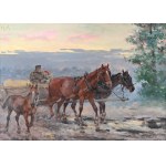 Marian NOWICKI (1904-1973), Zaprzęg - powrót do wioski (1952)