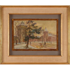 Stanisław PACIOREK (1889-1952), Krakovské hradby - pohled na Floriánskou bránu.