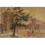 Stanisław PACIOREK (1889-1952), Krakovské hradby - pohled na Floriánskou bránu.