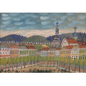 NIKIFOR Krynicki (1895-1968), Miasteczko z kościołem