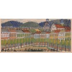 NIKIFOR Krynicki (1895-1968), Miasteczko z kościołem