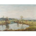 Joseph Rolf KNOBLOCH (1891-1964), Pejzaż znad rzeki Loisach (1959)