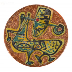 Helena HUSARSKA (1922-2009), Patera dekoracyjna z kompozycją abstrakcyjną