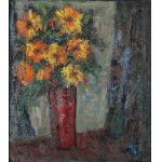 Wojciech FLECK (1903-1972), Żółte kwiaty w wazonie