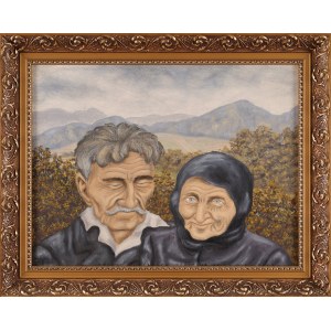 Halina DĄBROWSKA (1926-1996), Starzy wieśniacy jesienią (1990)