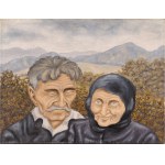 Halina DĄBROWSKA (1926-1996), Starzy wieśniacy jesienią (1990)