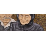 Halina DĄBROWSKA (1926-1996), Starzy wieśniacy jesienią (1990)