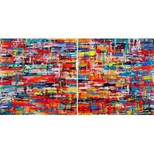 Gossia Zielaskowska (b. 1983, Poznań), Space sun map, diptych, 2025