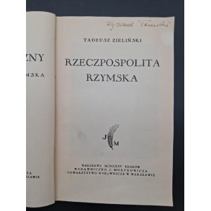Tadeusz Zieliński Rzeczpospolita Rzymska