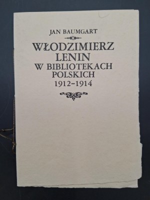Jan Baumgart Vladimir Lenin in Polish libraries 1912-1914