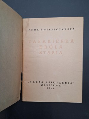 Anna Świrszczyńska Snufflebox of King Stasio