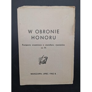 W obronie honoru Kampania wrześniowa w oświetleniu niemieckim cz. III