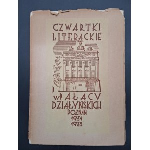 Wieczory czwartkowe w Pałacu Działyńskich Poznań 1934 1938