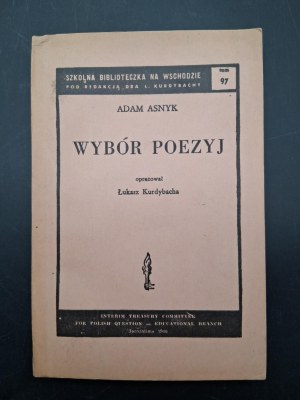 Adam Asnyk Selection of Poems Jerusalem 1946