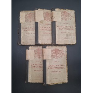 Rabelais Gargantua i Pantagruel oraz pomniejsze pisma Tom I-V Rok 1915