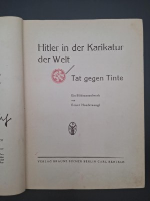 Hitler in der Karikatur der Welt /Tat gegen Tinte Hitler in caricature