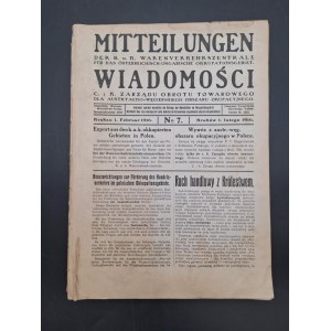 Wiadomości C. i K. Zarządu Obrotu Towarowego dla Austryacko-Węgierskiego Obszaru Okupacyjnego