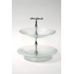 Glass cake platter , "Rotor" - J.S. Drost - HSG Ząbkowice