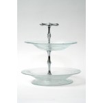 Glass cake platter , "Rotor" - J.S. Drost - HSG Ząbkowice