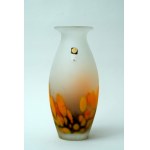 Colorful glass vase with tag - HSG Tarnowiec
