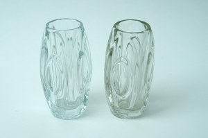 2 glass vases - R. Schrotter - Rosice