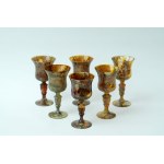 6 glass goblets - Mimosa - J. Kaznecki - HSG Hortensia