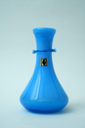 Glass vase with tag - KIS