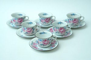 Set of 6 cups with saucers - K. Menderer - Cepelia