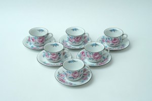Set of 6 cups with saucers - K. Menderer - Cepelia