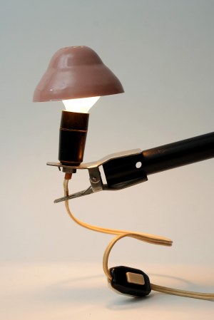 Lampka na klips - Grzybek - różowy