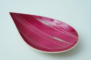 Porcelain platter ,,Leaf'' - Chodzież