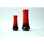 Two porcelain vases - ZPS Ćmielów - Black and red.