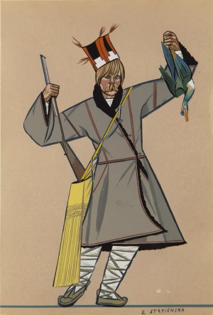 Zofia Stryjeńska (1891 Cracovie - 1976 Genève), Paysan de Polésie, feuille XXIX du portfolio 