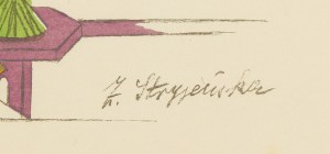 Zofia Stryjeńska (1891 Cracovie - 1976 Genève), Cercueil de mariage, feuille XXXIV du portfolio 