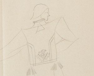 Stanisław Szukalski (1893 Warta près de Sieradz - 1987 Los Angeles), Esquisse de costume, vers 1960