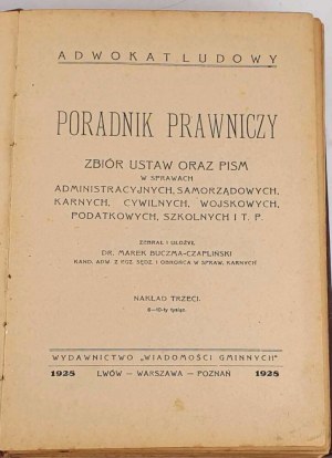 BUCHMA-CZAPLIŃSKI - LEGAL GUIDE publ. 1928 OPTIONS