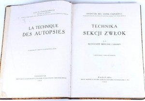 PASHKEVICH - DISSECTION TECHNIQUE. Warsaw 1923