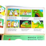 MAKUSZYŃSKI AND VALENTYNOWICZ - SET OF 4 COMICS: AWANTURY I WYBRYKI MAŁEJ MAŁPKI FIKI-MIKI, ADVENTURES OF MATOŁEK GOAT, WANDA LIES IN OUR LAND, O WAWELSKI SMOK. Krakow 1973-76