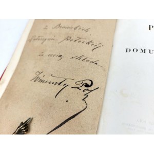 POL- PIEŚŃ O DOMU NASZYM 1866. Dedykacja Autora dla Pani Hrabiny z Branickich Katzarzynie Potockiej.