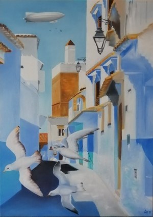 Monika Lakomska (b. 1968), Flight via Marocco, 2022