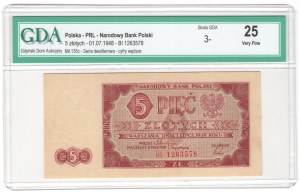 5 gold 1948, BI series