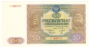 50 zloty 1946, series F