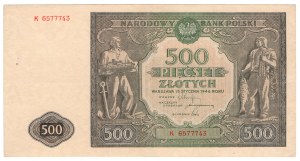 500 zloty 1946, series K