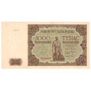 1000 zotych 1947, seria F