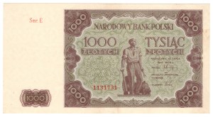1000 zloty 1947, E series