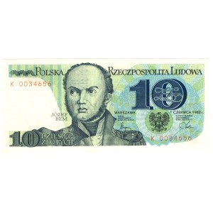 10 Złotych, 1982, seria K
