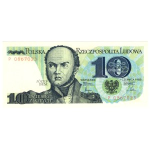 10 Złotych, 1982, seria P