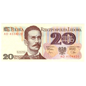20 Złotych, 1982, seria AD